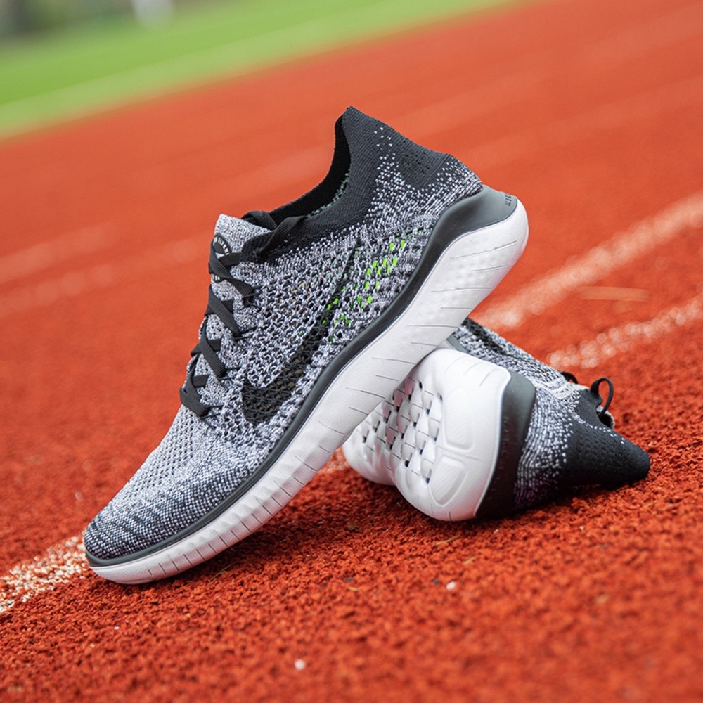 Nike Free RN Flyknit 2018 Shoes "Oreo" White Black